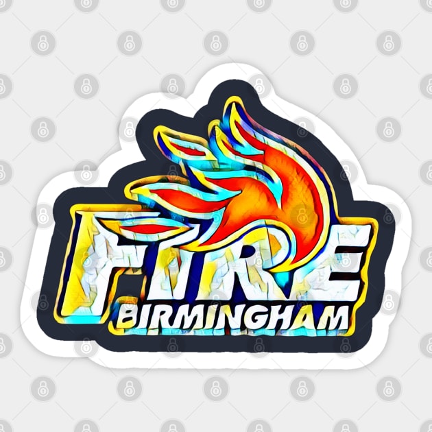 Birmingham Fire Football Sticker by Kitta’s Shop